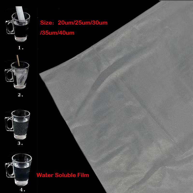Wasserlösliche PVA-Folie als löslicher Stickerei-Trägerstoff zum Maschinennähen, B/B: 100 x 100 cm - Bild 2