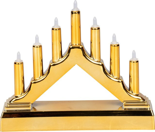 LED-Schwibbogen von Viva Domo in Gold für die Weihnachtsdekoration - Bild 1
