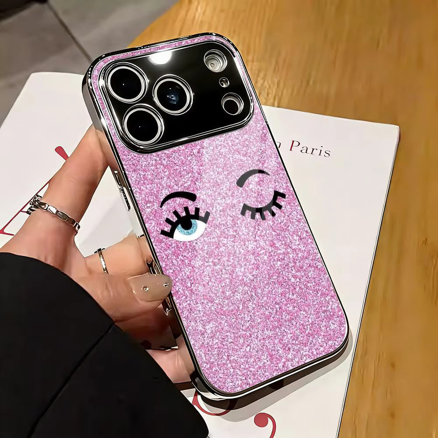 Ferragni Handyhülle für iPhone 17 16 15 14 13 12 Pro Max Plus mit galvanisiertem Metall-Bumper in Pink, stoßfeste Hülle - Bild 5