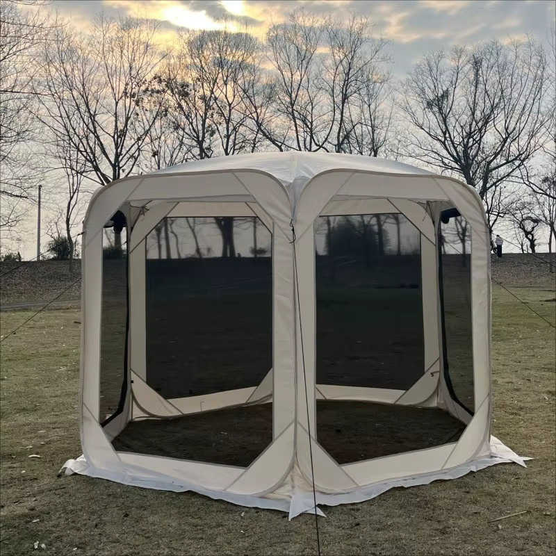 OEING Camping Zelt mit Mesh-Gewebe und automatischer Öffnung, beige - Bild 3
