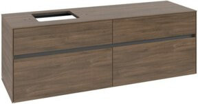 V&B Waschtischunterschrank Collaro in Arizona Oak mit Waschbeckenanschluss links, B/T/H: 160 x 54,8 x 50 cm - Bild 1
