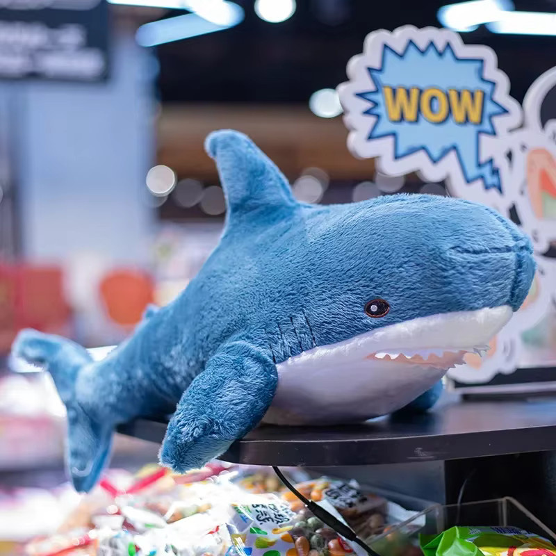 BABIQU Mini Blue Shark Puppe, Plüschtier, 28 cm, Blau, Meerestiere - Bild 2