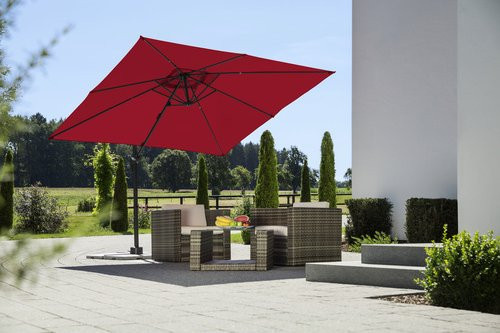 Schneider Schirme Ampelschirm Rhodos Junior Rot mit UV 50+ Schutz, B/T: 270 x 270 cm - Bild 2
