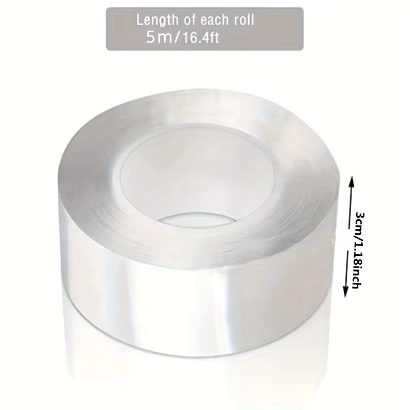 Wasserdichtes selbstklebendes Acryl-Klebeband für Küche und Badezimmer, transparent, 5 m Länge - Bild 6