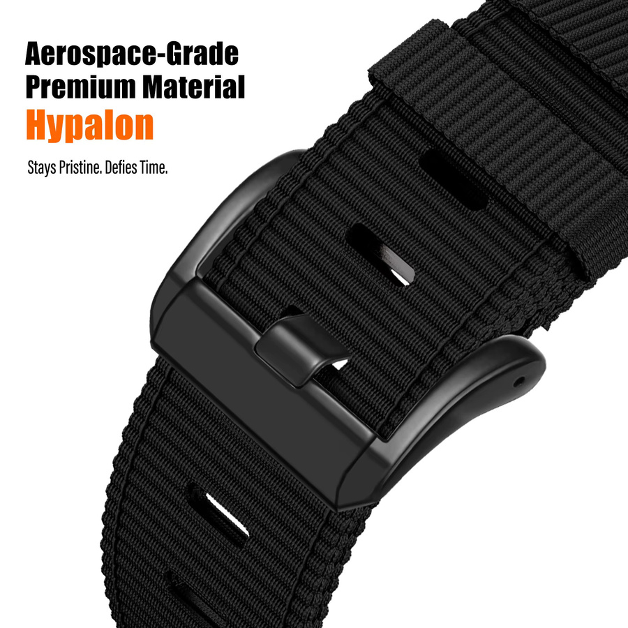 KMAIXA Uhrenarmband Nylon, Schwarz, Unisex - Bild 4