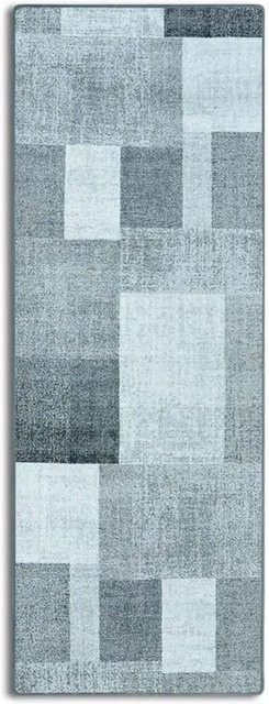 KARAT Teppichläufer Lucano nach Maß, moderner Wohnteppich mit geometrischem Design in Anthrazit/Grau, B/T: 80 x 900 cm - Bild 1