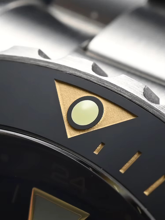 San Martin Armbanduhr GMT, Automatik, Edelstahl, 39 mm, Herren, Grün - Bild 4