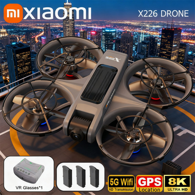 Xiaomi X226 VR-Drohne mit 8K Luftbild-HD Doppelkamera, intelligente Hindernisvermeidung, 5G WLAN, GPS und bürstenlosem Motor - Bild 1
