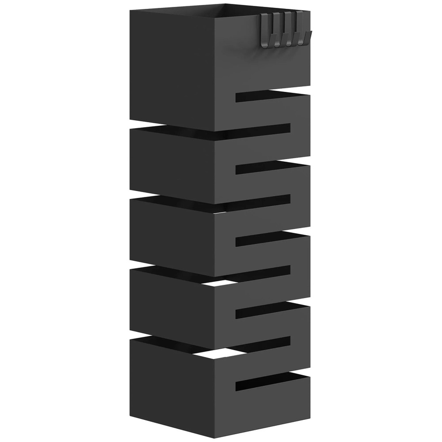 HOMCOM Regenschirmständer aus Metall in Schwarz, B/T/H: 15,5 x 15,5 x 49 cm - Bild 2