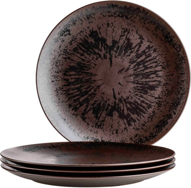 Mäser Platzteller-Set aus Keramik in Metallic Bronze, Schwarz und Braun - Bild 1