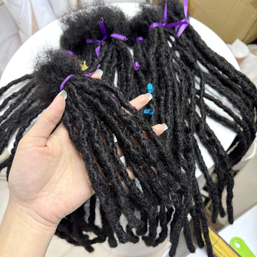 SISTER HAIR Loc-Dreadlock-Verlängerung, 100 % Echthaar, 8–14 Zoll, 50 Stränge, Unisex - Bild 3