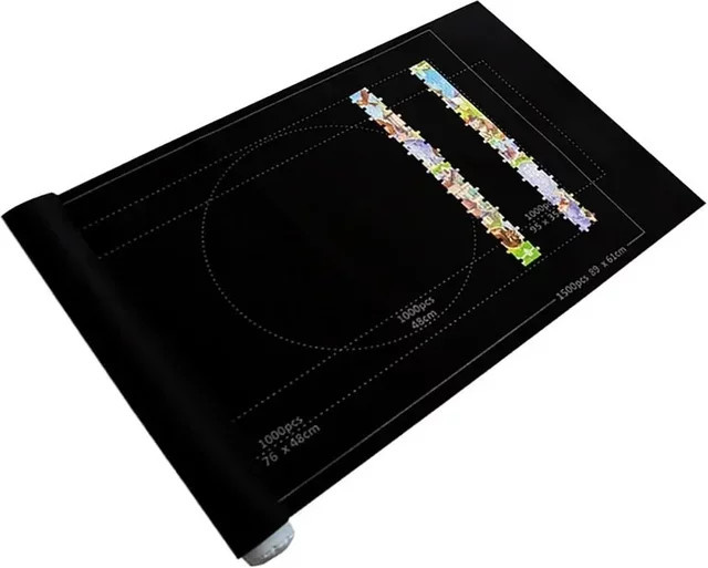 Aufrollbare Puzzle-Matte aus Filz in Grau zur Aufbewahrung von bis zu 3000 Puzzleteilen - Bild 1