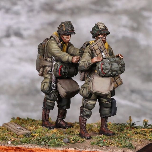 GK Amerikanischer Fallschirmjäger, Resin-Soldatenmodell, 1:35 - Bild 1