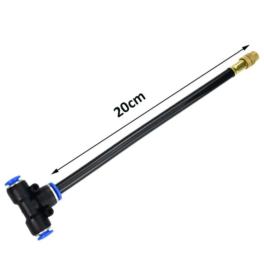 ENTENCO Messing-Sprühdüsen Set mit Push-Lock-Verbindung für Gartenbewässerung und Befeuchtung, Gelb/Schwarz, 8 mm - Bild 2