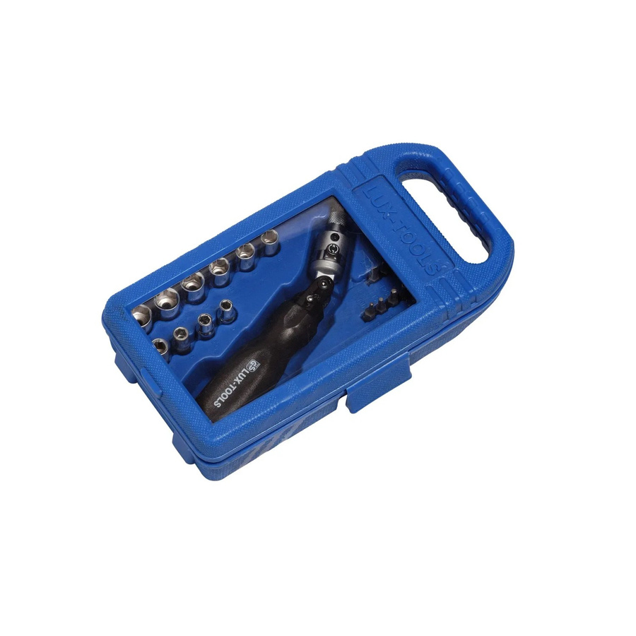 LUX-TOOLS Winkelknarre 31-teiliges Set in Blau - Bild 2