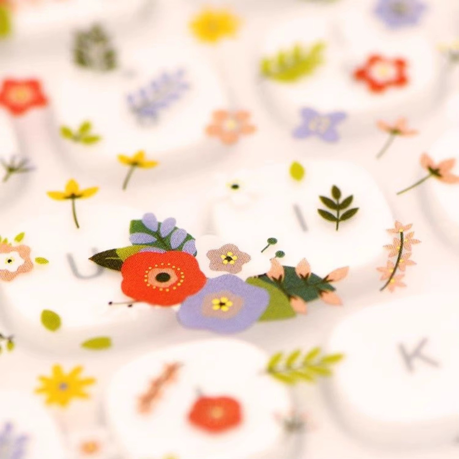 Suatelier Mini-Blumen PVC-Aufkleber für Scrapbooking und DIY Journaling, Multicolour - Bild 3