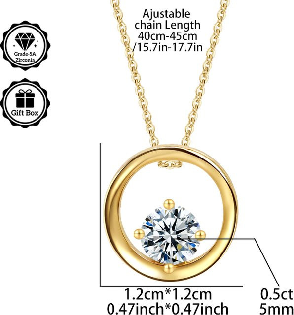 LAMVOICE Halskette, Zirkonia, Gold, Damen - Bild 1