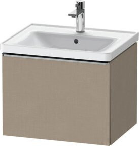 Duravit Waschtischunterschrank D-Neo in Beige mit Leinenstruktur, B/T/H: 58,4 x 45,2 x 44,0 cm - Bild 1