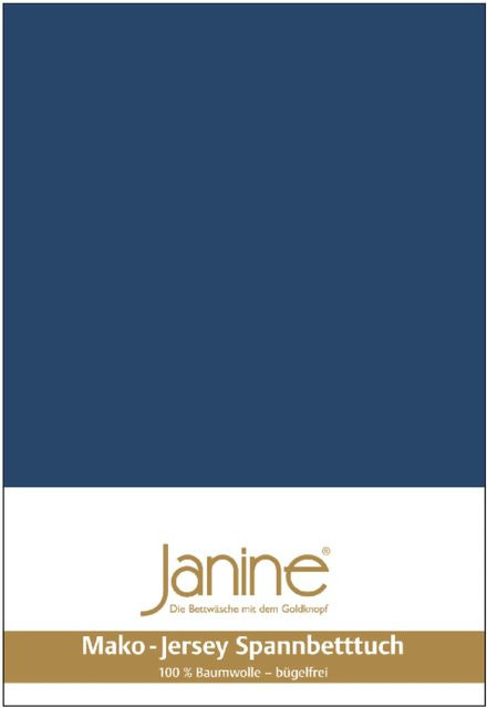 Janine Spannbetttuch aus Mako Feinjersey in Blau - Bild 1