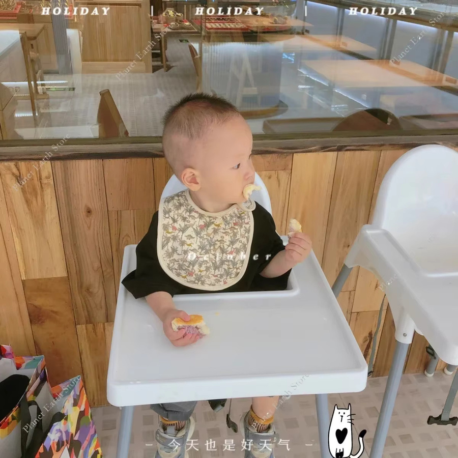 2er-Set wasserdichte Baby Lätzchen in Multicolour, saugfähige Spucktücher für Neugeborene und Kleinkinder, waschbar - Bild 2