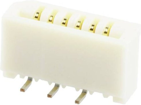 Molex Buchsenleiste Standard Polzahl 6 Rastermaß 1.00mm Weiß mit Goldkontakten - Bild 1