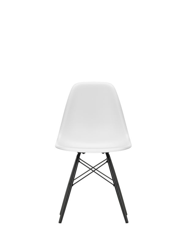 Vitra DSW Eames Plastic Side Chair in Weiß aus Kunststoff und Holz mit mattem Finish - Bild 2