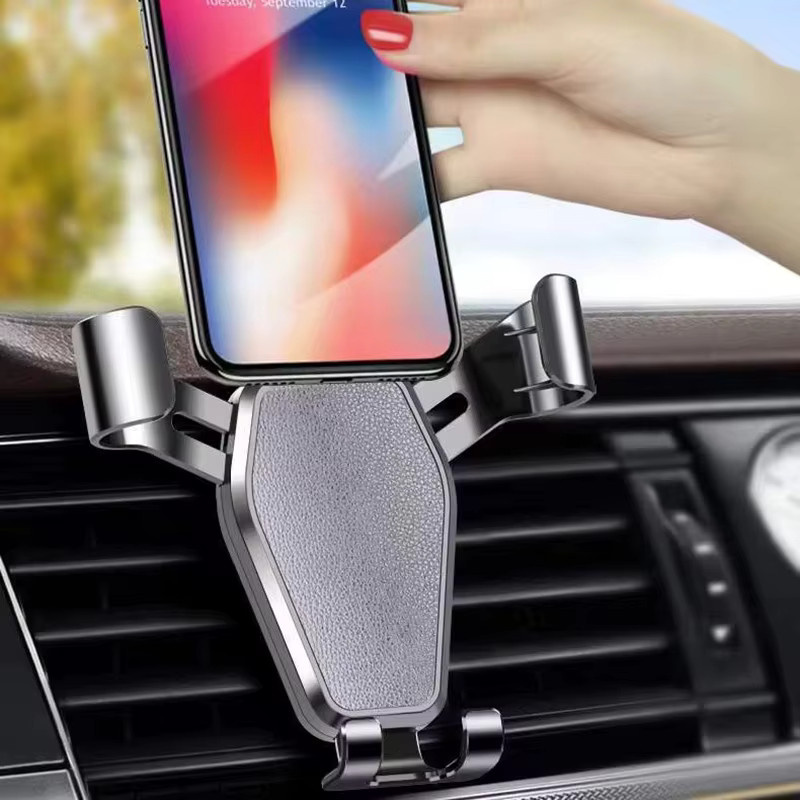 Viesrita Universelle Schwerkraft-Autohalterung für Lüftungsschlitze in Schwarz, Handyhalterung ohne Magnet für iPhone, Samsung und Huawei mit GPS-Unterstützung - Bild 2