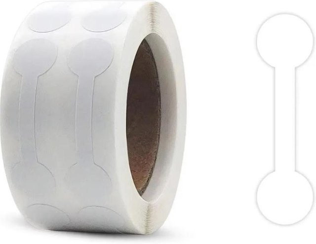 500 Stück Kraftpapier-Preisaufkleber von HaiKouLiJinHaiKeJiYouXianGongSi in Weiß und Gelb für Schmuck wie Ringe, Halsketten, Ohrringe und Armbänder - Bild 1