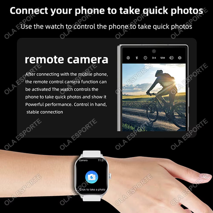 Ola Esporte Smartwatch, Gold, Silikon, Wasserdicht - Bild 3