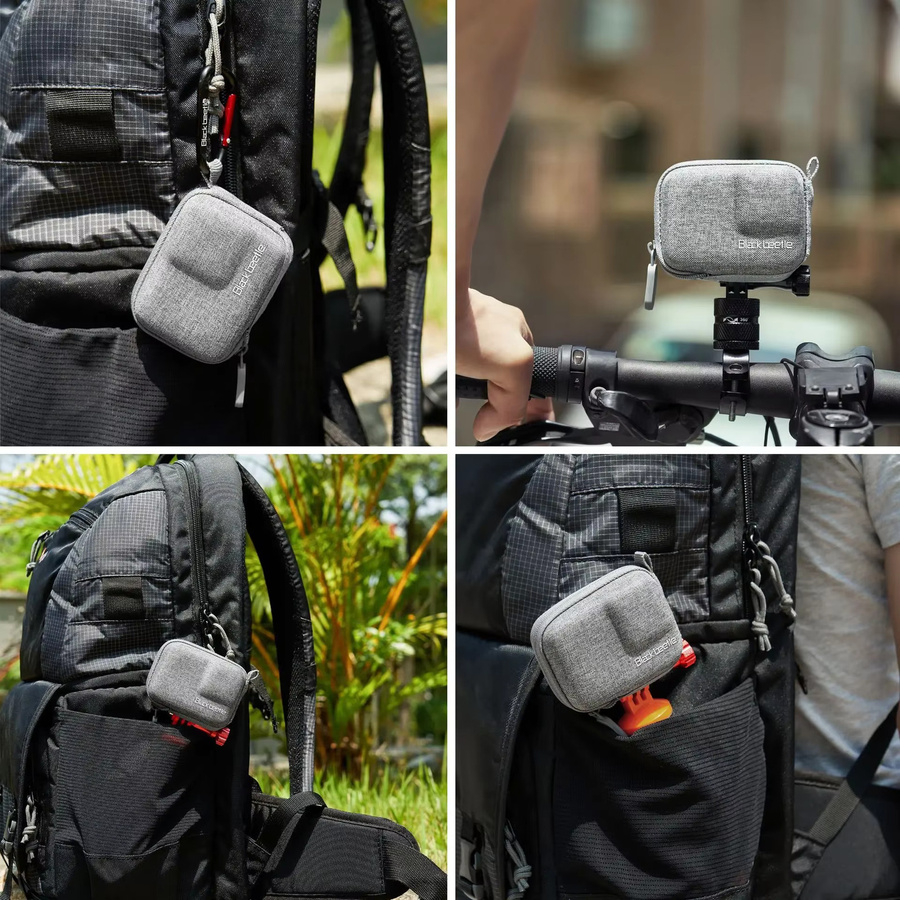 Mini-Aufbewahrungstasche für DJI Osmo Action 6 5Pro 4 3 und GoPro Hero 13 12 11 10 Action Camera Schutzhülle mit Schnellverschluss in Schwarz - Bild 5