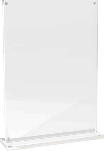 Maulvision Tischaufsteller T-Form für DIN A5, transparent - Bild 1