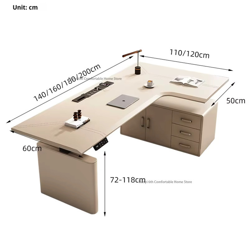 Pbtfans FYCD Elektrischer höhenverstellbarer Schreibtisch in modernem Design für Home Office und Wohnzimmer - Bild 4