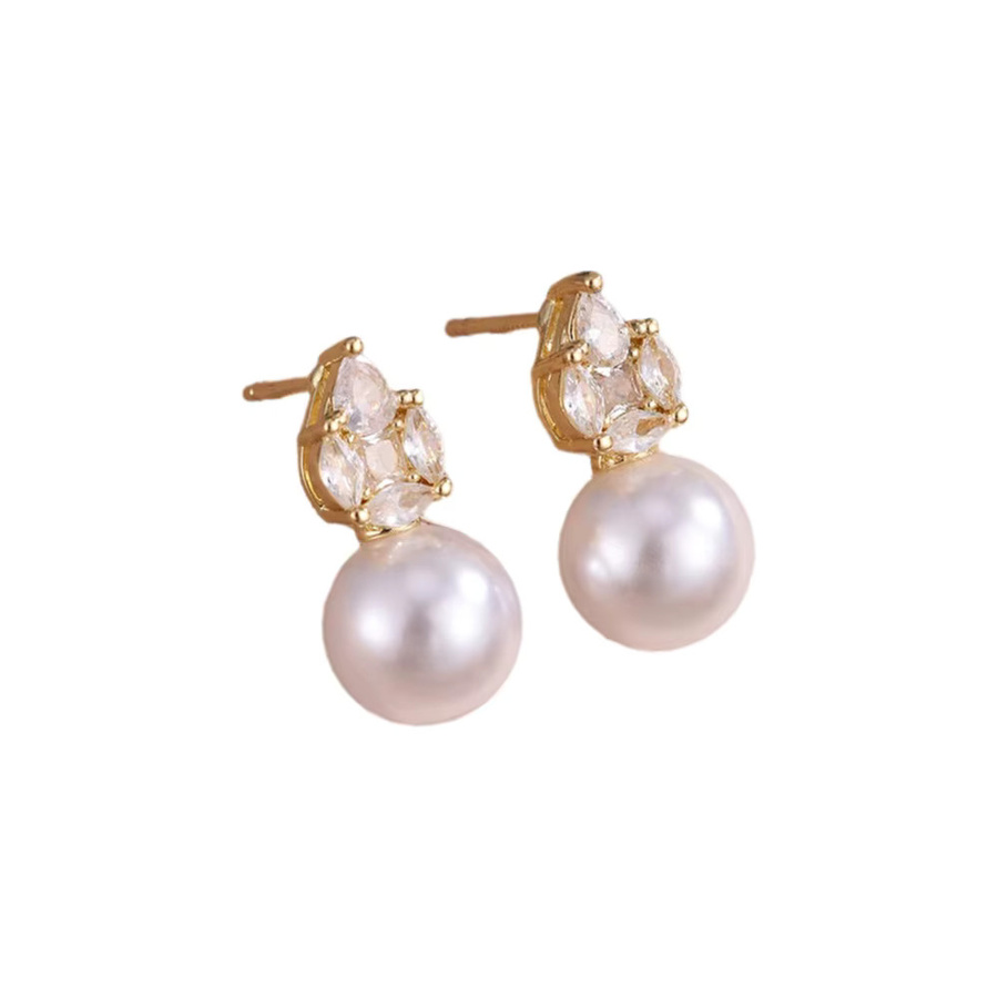 ZAKOL Ohrstecker, Zirkonia, Perle, Gold, Damen - Bild 3