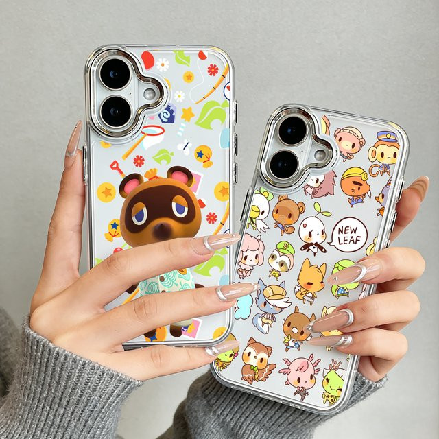 Animal Crossing Handyhülle von Potdemiel für iPhone 15 14 13 12 11 Pro Max Plus und weitere Modelle, Transparent, Weiche Schutzhülle - Bild 1