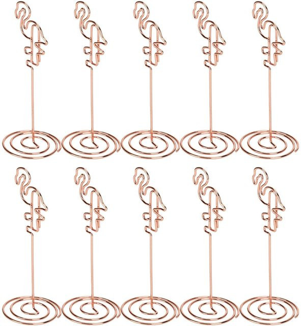 GoolRC Memo-Holder aus Metall für Tischkarten und Fotos, 10 Stück, Beige und Gold - Bild 1