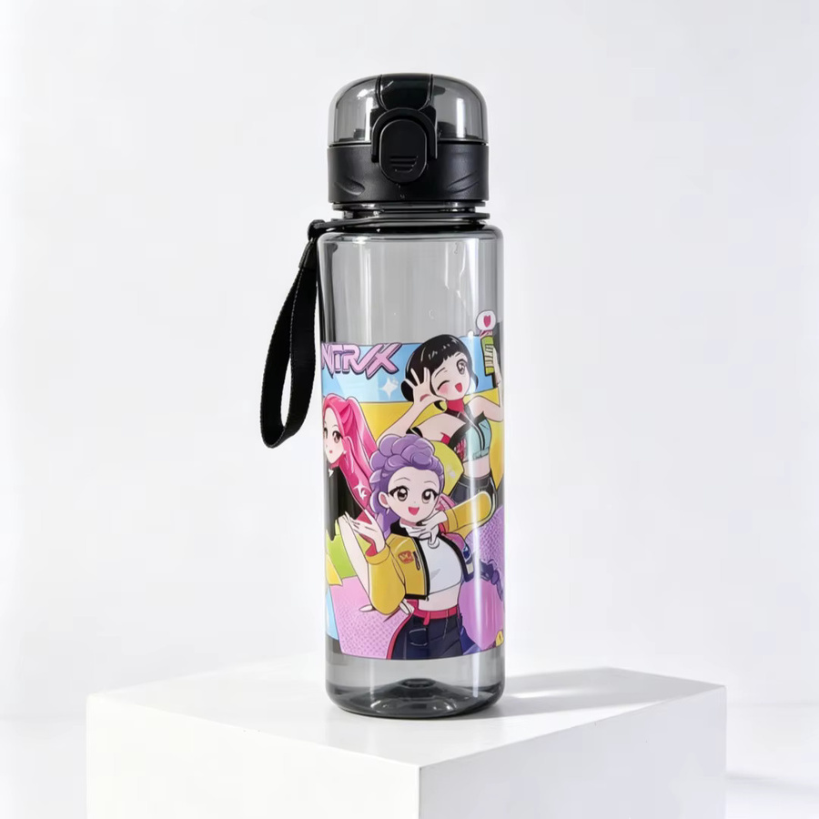 Hasbro Wasserflasche mit Cartoon-Motiv Hübsches Mädchen in Grün, 700 ml mit Trageband - Bild 4