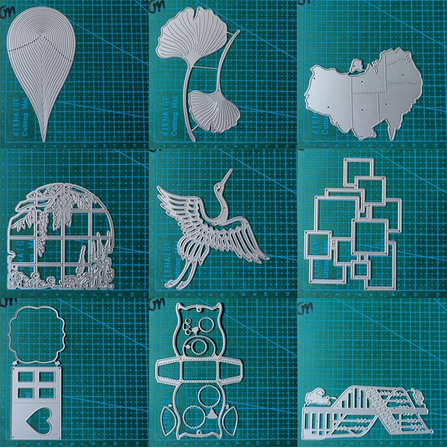 Metall Stanzschablone in Vogelform für Scrapbooking und Bastelarbeiten, Silber - Bild 1