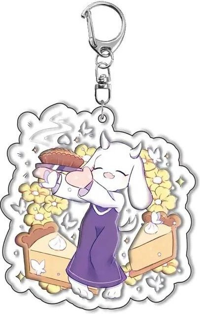CHIC STUDIO Schlüsselanhänger Acryl, Anime Undertale, Unisex, weiß - Bild 1