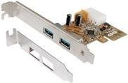 Exsys EX-11082-2 USB-Expansion-Card PCIe Low-Profile mit 2x USB 3.0 Anschlüssen in Silber - Bild 1