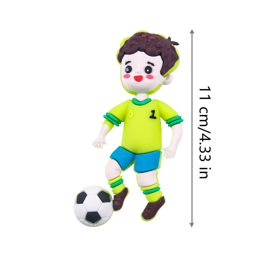 joy-enlife Fußball-Kuchenaufsatz, Fußball-Spieler-Thema, Kuchendekoration - Bild 2