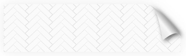 Myspotti Küchenrückwandfolie Herringbone Tile Look in Weiß, selbstklebend, B: 220 cm, H: 60 cm - Bild 1