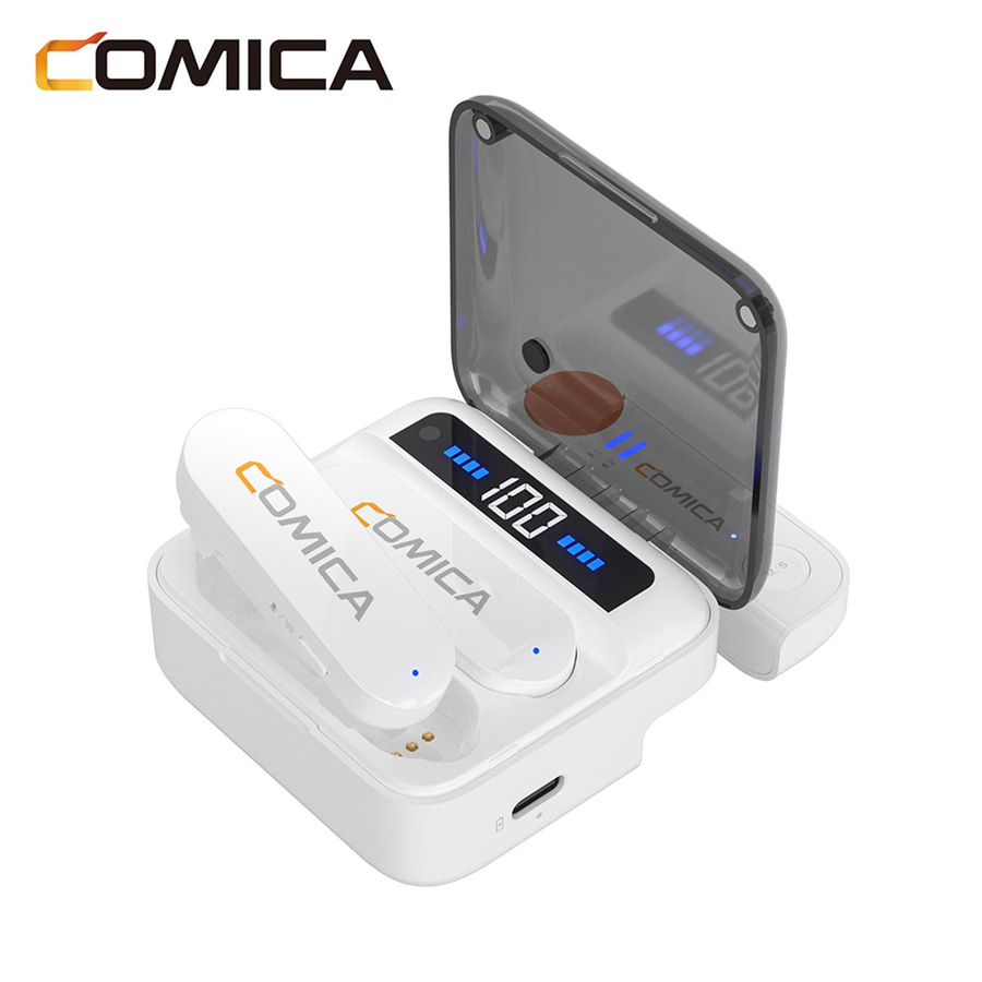 COMICA Vimo S-MI Drahtloses Mikrofonsystem in Weiß mit 1 Empfänger und 2 Mikrofonen - Bild 3