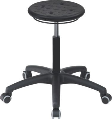 MeyChair Arbeitshocker A1S Active Stool in Schwarz mit Rollen und verstellbarer Sitzhöhe 43,0 - 56,0 cm - Bild 1