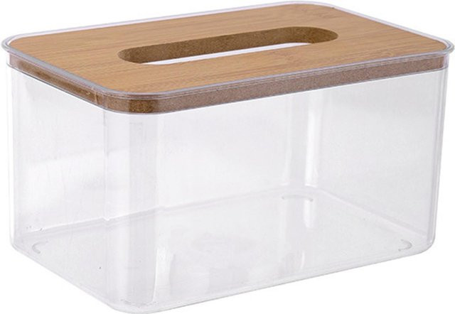 Dekorative Taschentuchbox von CosyHome in Transparent mit großer Kapazität aus Kunststoff - Bild 1