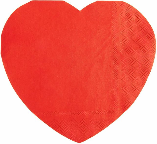 Rico Design Serviette Herz Rot 20 Stück - Bild 1