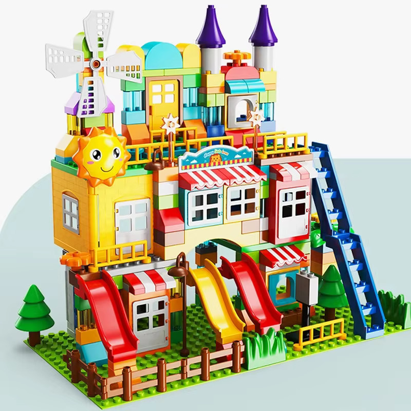 KACUU Marmor Rennen Bausteine Set mit Trichter und Rutsche, 178 Teile, Mehrfarbig, Pädagogisches DIY Spielzeug für Kinder - Bild 4
