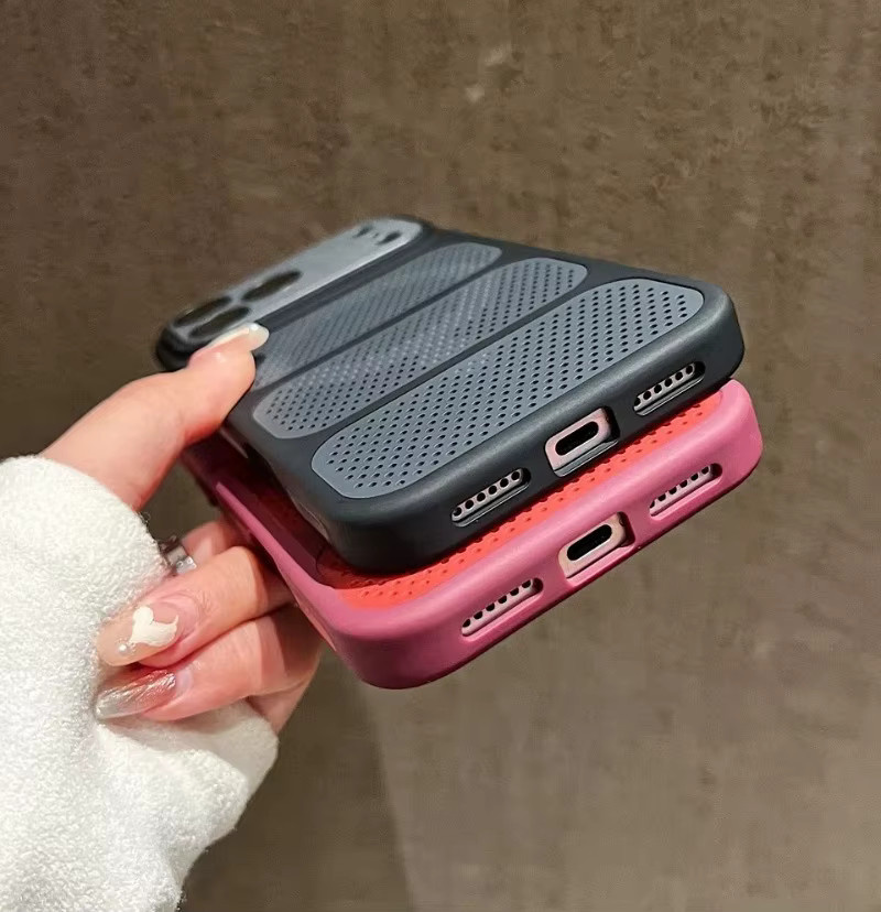 Jinitaimeik Magnetische Mesh-Schutzhülle für iPhone 17 16 15 14 13 Pro Max, Stoßfeste Matte PC-Abdeckung mit Linsenschutz, Schwarz - Bild 2