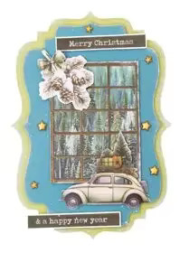 Stanzformen Bäume und Schnee für Scrapbook und Grußkarten, Motiv Schablone und Prägevorlage für DIY Dekorationen, Multicolor - Bild 2