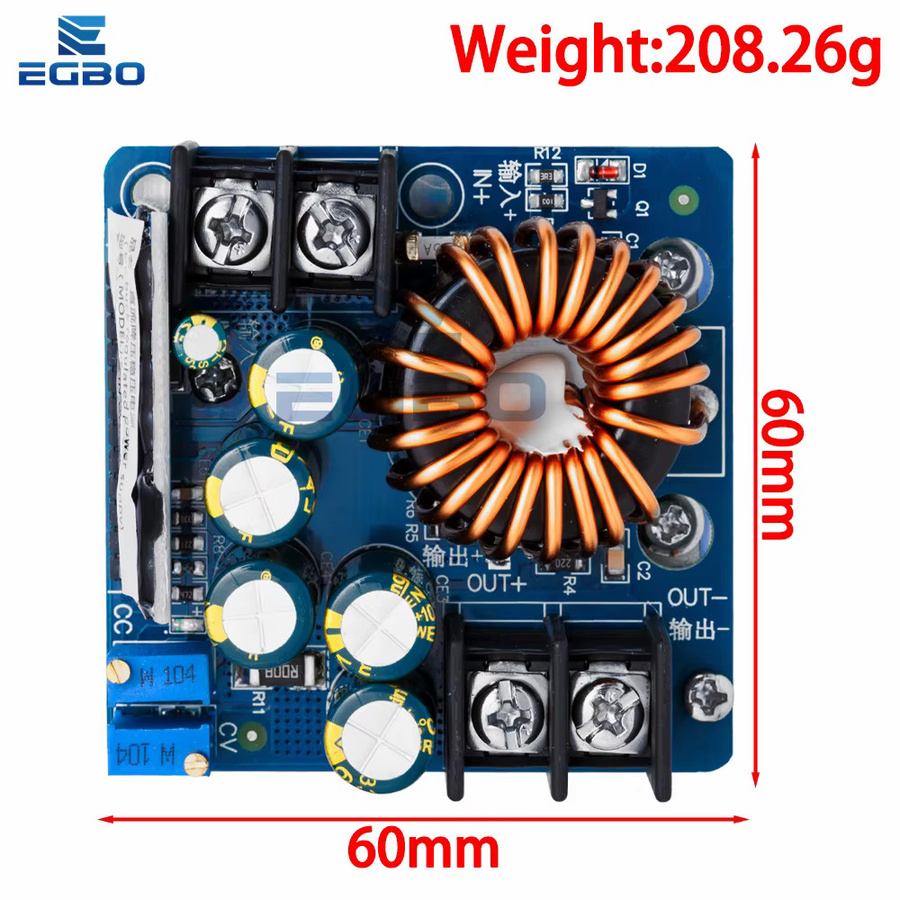 Baishundianzi DC-DC Step Down Buck Converter 400W 15A Einstellbares Netzteilmodul mit Konstantspannung und Konstantstrom (Eingang: 10V-60V, Ausgang: 0-45V) - Bild 5
