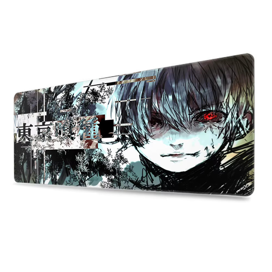 HYBXAXC Mauspad Tokyo Ghoul Kaneki Ken Design in Schwarz und Weiß für Gaming und Büro - Bild 7
